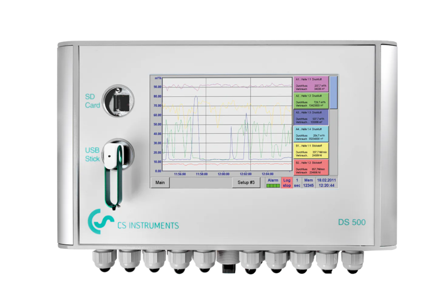 Bildschirmschreiber DS 500 von CS Instruments mit Farbdisplay