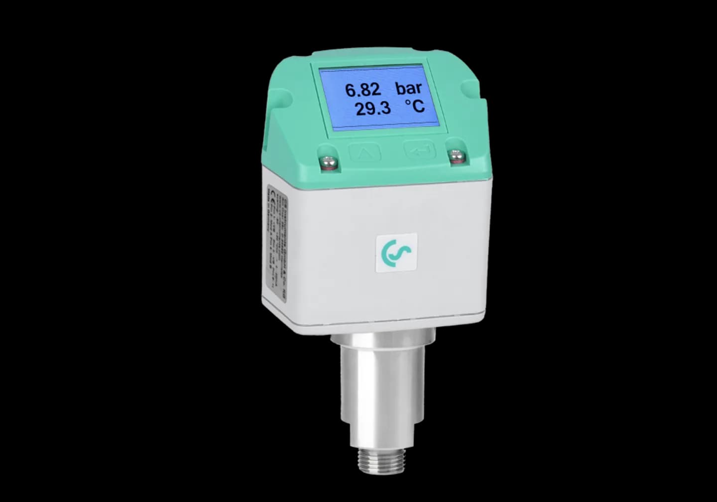Drucksensor von CS Instruments mit Display für Druck und Temperatur