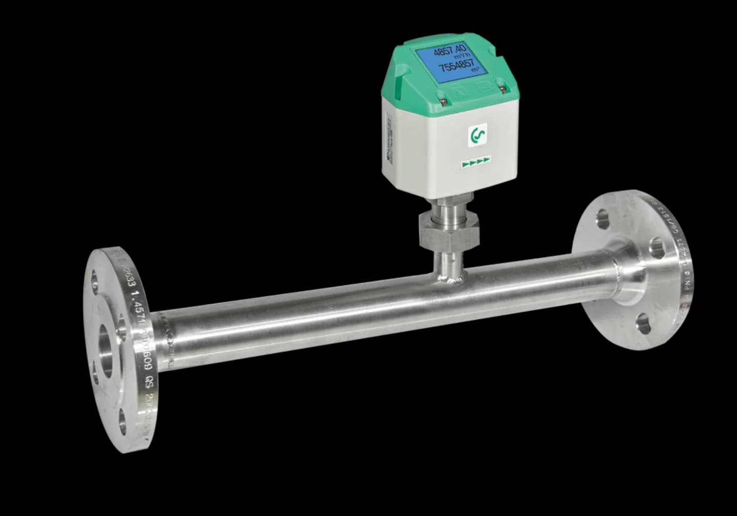 Durchflusssensor VA 520 von CS Instruments mit integrierter Flansch-Messstrecke